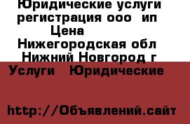 Юридические услуги, регистрация ооо, ип › Цена ­ 1 000 - Нижегородская обл., Нижний Новгород г. Услуги » Юридические   